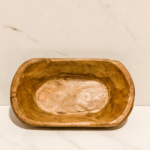 wood dough bowl candle