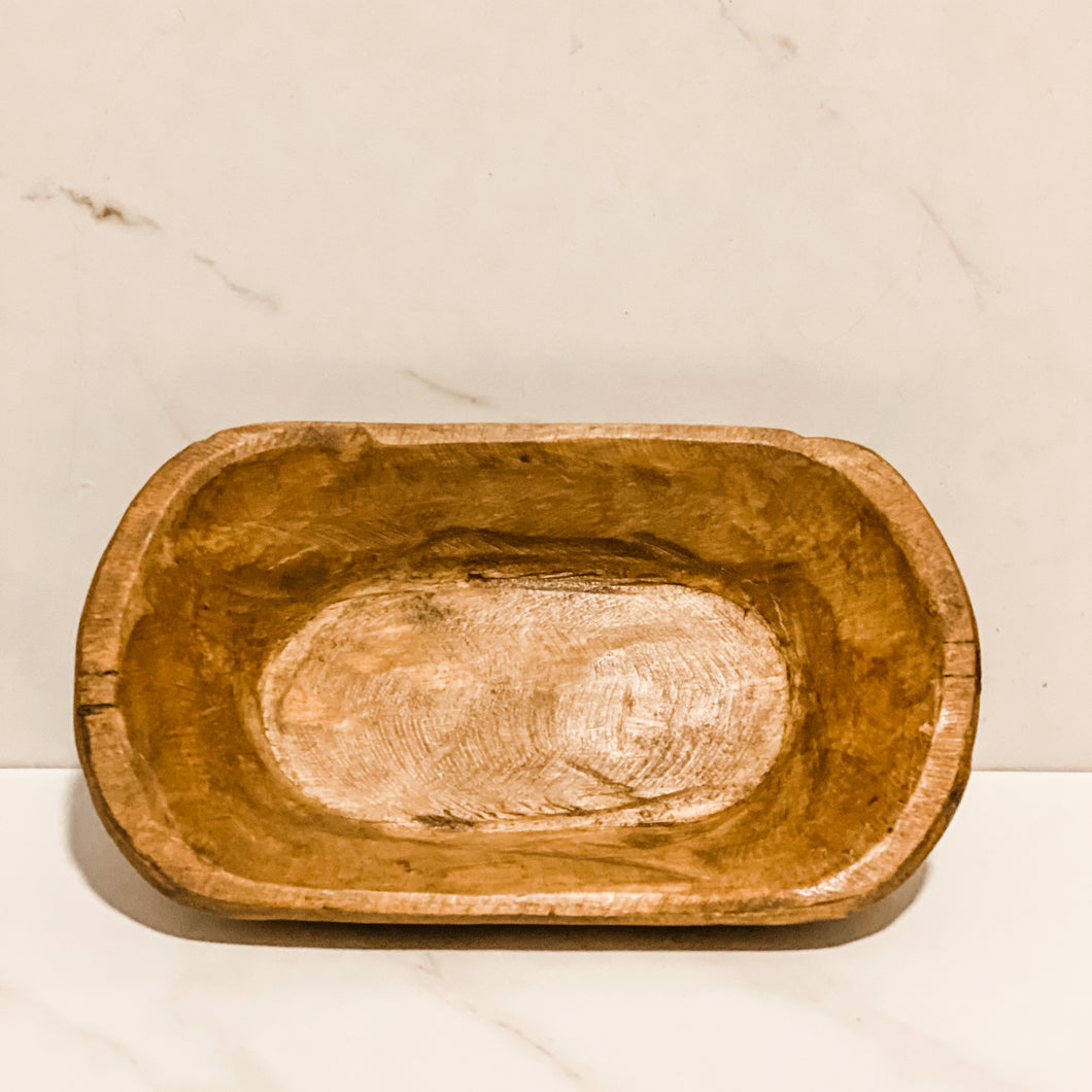 wood dough bowl candle